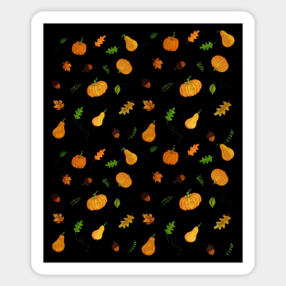 Cute orange autumn/Fall pattern Sticker